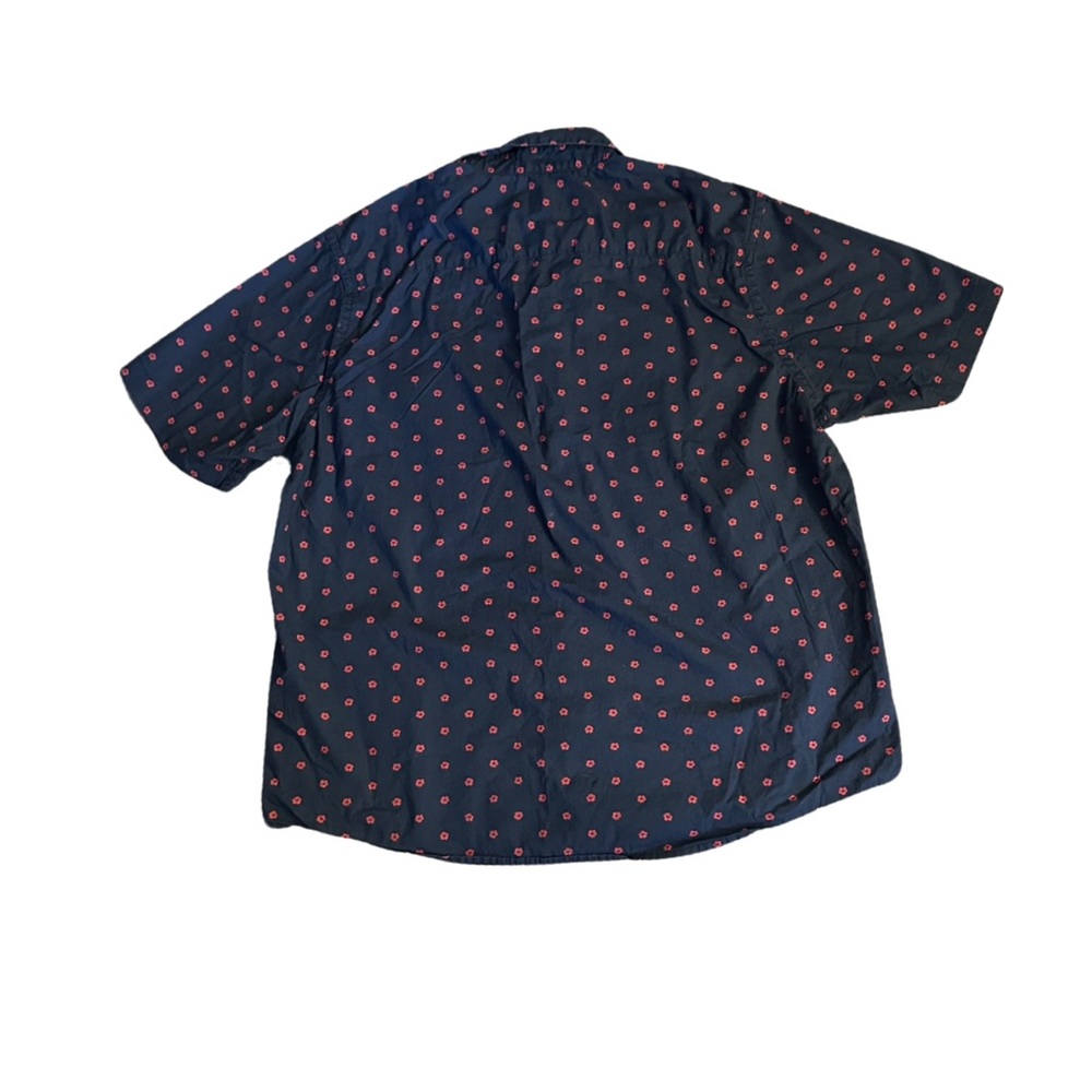 Liz Claiborne men’s small print Hawaiin shirt navy red XL - Picture 2 of 5
